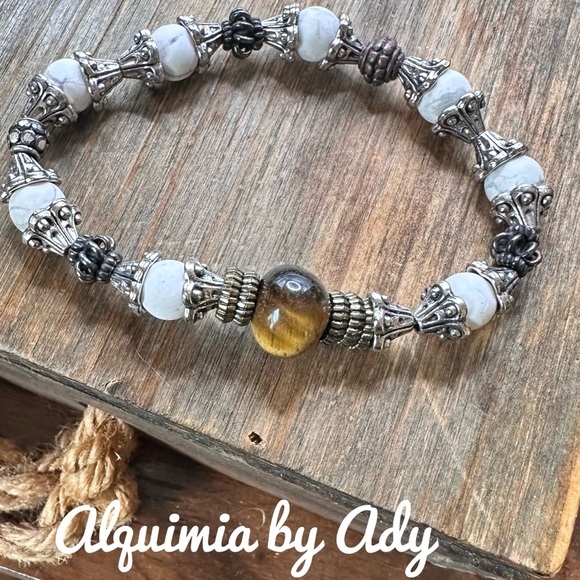 Alquimia by Ady Silver and Gold Beaded Bracelet - Picture 1 of 6